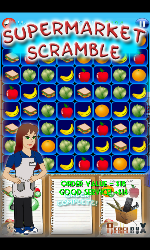 Legacy Supermarket Scramble order completion screenshot